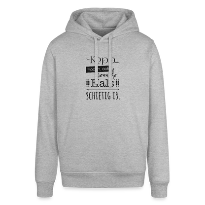 Unisex Bio-Hoodie - Kopp hooch - Grau meliert