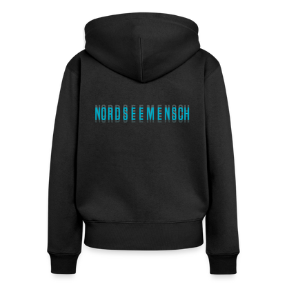 Nordseemensch - Damen Premium Kapuzenjacke - Schwarz
