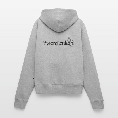 Meerchenhaft Damen Premium Kapuzenjacke im nordischen Stil - Grau meliert