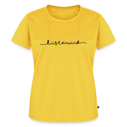 Küstenwind - Damen Premium Bio T-Shirt - Sonnengelb