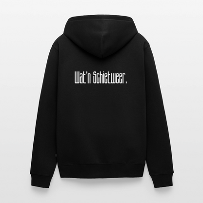 Herren Premium Kapuzenjacke - wat'n Schietweer (weiss) - Schwarz
