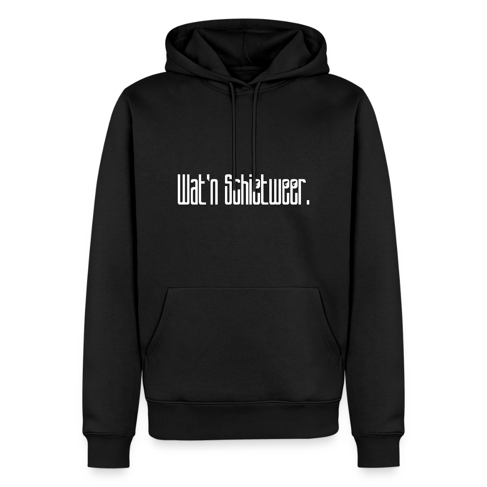 Herren Premium Hoodie - wat'n Schietweer (weiss) - Schwarz