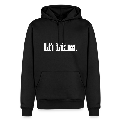 Herren Premium Hoodie - wat'n Schietweer (weiss) - Schwarz