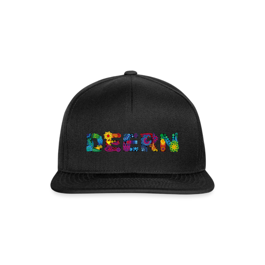 Snapback Cap - Deern - Schwarz/Schwarz