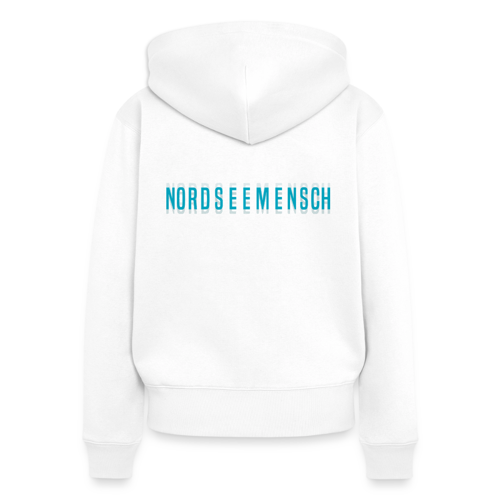 Nordseemensch - Damen Premium Kapuzenjacke - Weiß