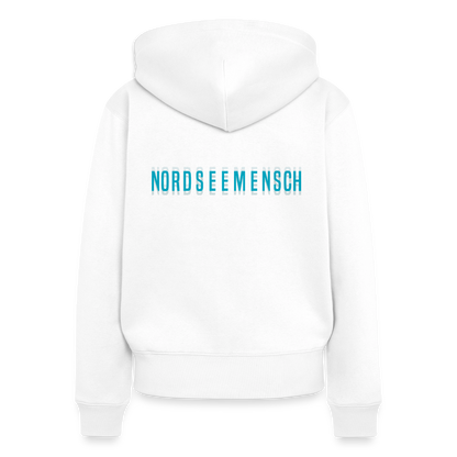 Nordseemensch - Damen Premium Kapuzenjacke - Weiß