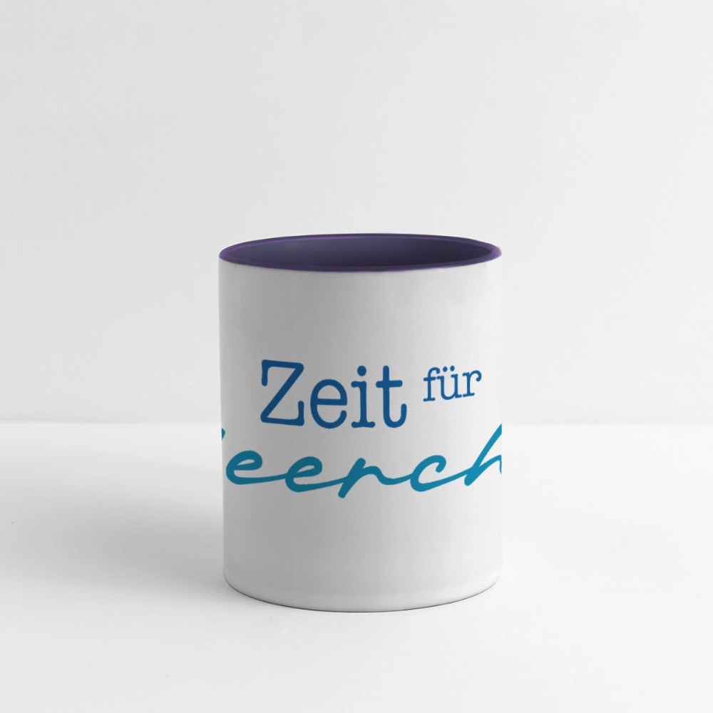 Panoramatasse - Zeit für Meerchen - Weiß/Kobaltblau