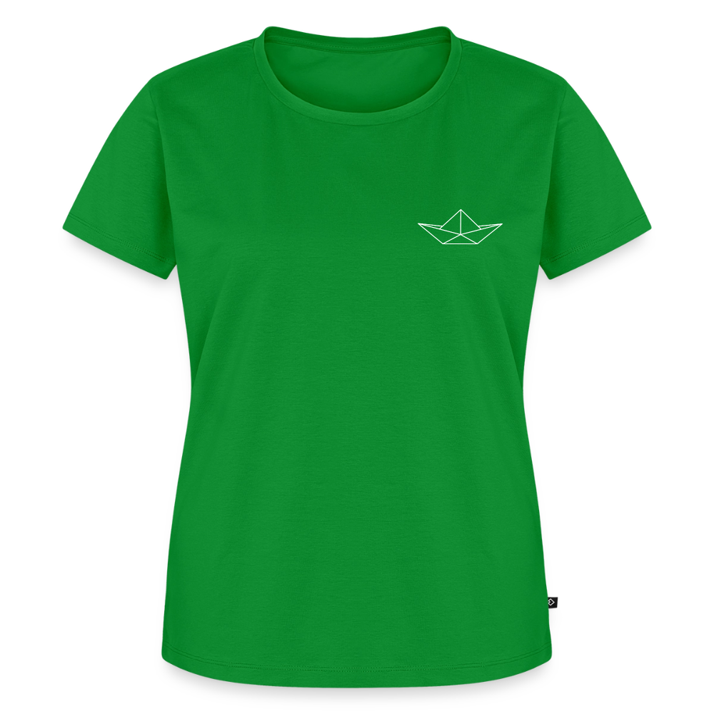 Damen Premium Bio T-Shirt - Origami Boot (weiss) - Grün