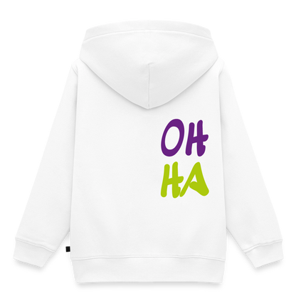 Kinder/Teenager Premium Hoodie "Oh ha" - Weiß