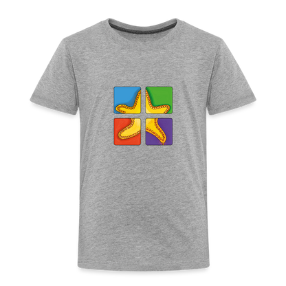 Kinder Premium T-Shirt - Seestern - Grau meliert
