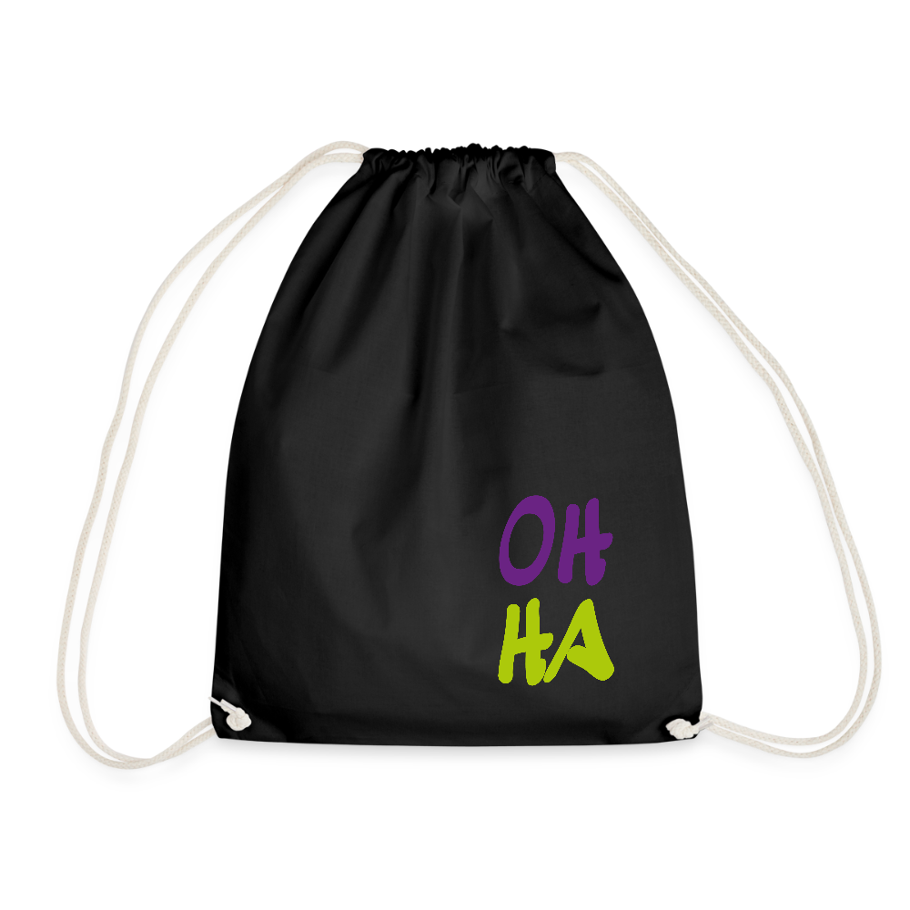 Turnbeutel - Oh ha - Schwarz