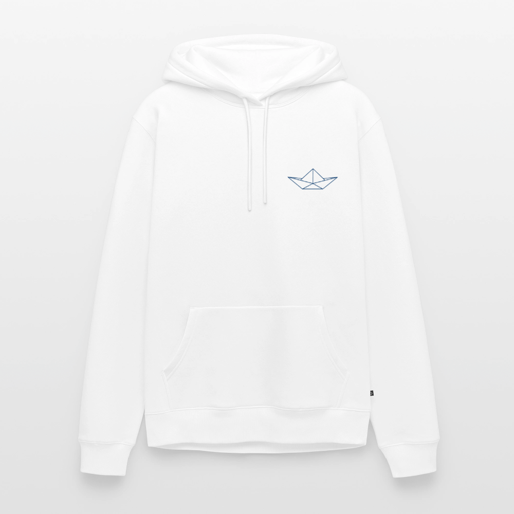 Herren Premium Hoodie - Origami Boot - Weiß