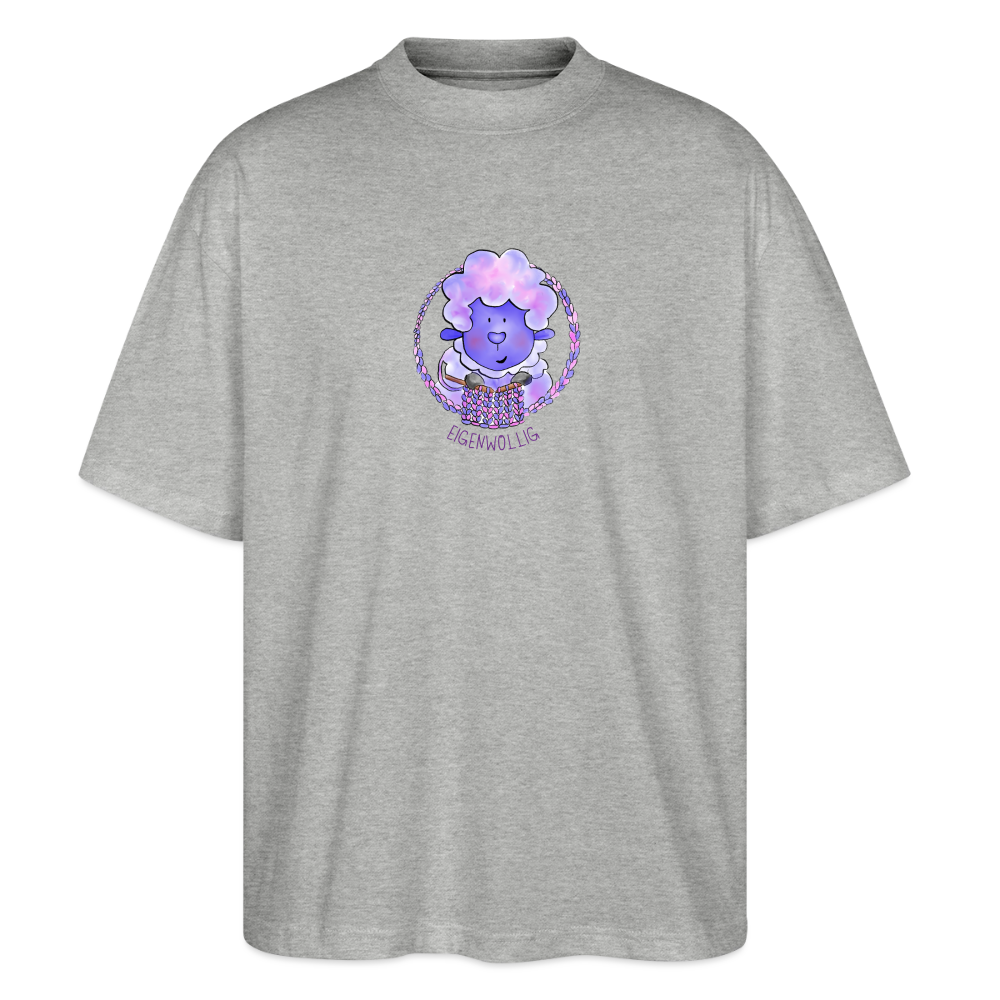 Unisex Oversized Bio T-Shirt - Eigenwollig - Grau meliert