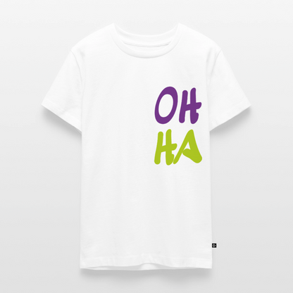 Teenager Premium T-Shirt "Oh ha" - Weiß