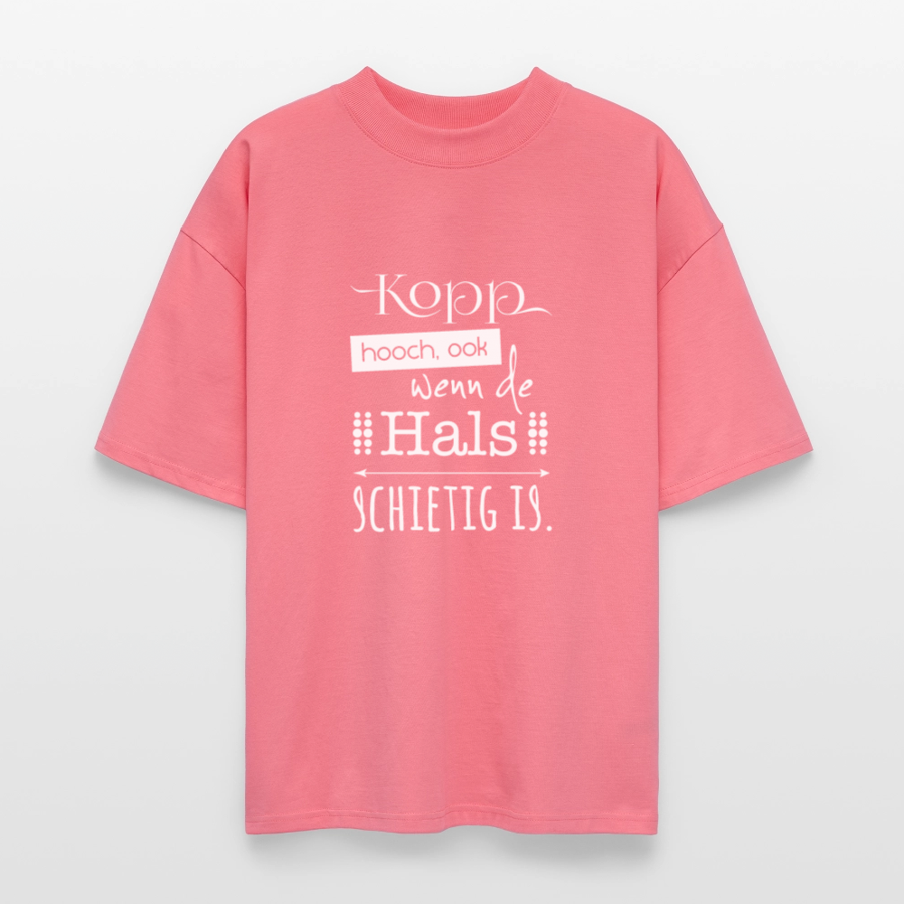 Unisex Oversize Bio-T-Shirt - Kopp hooch (weiss) - Pink 