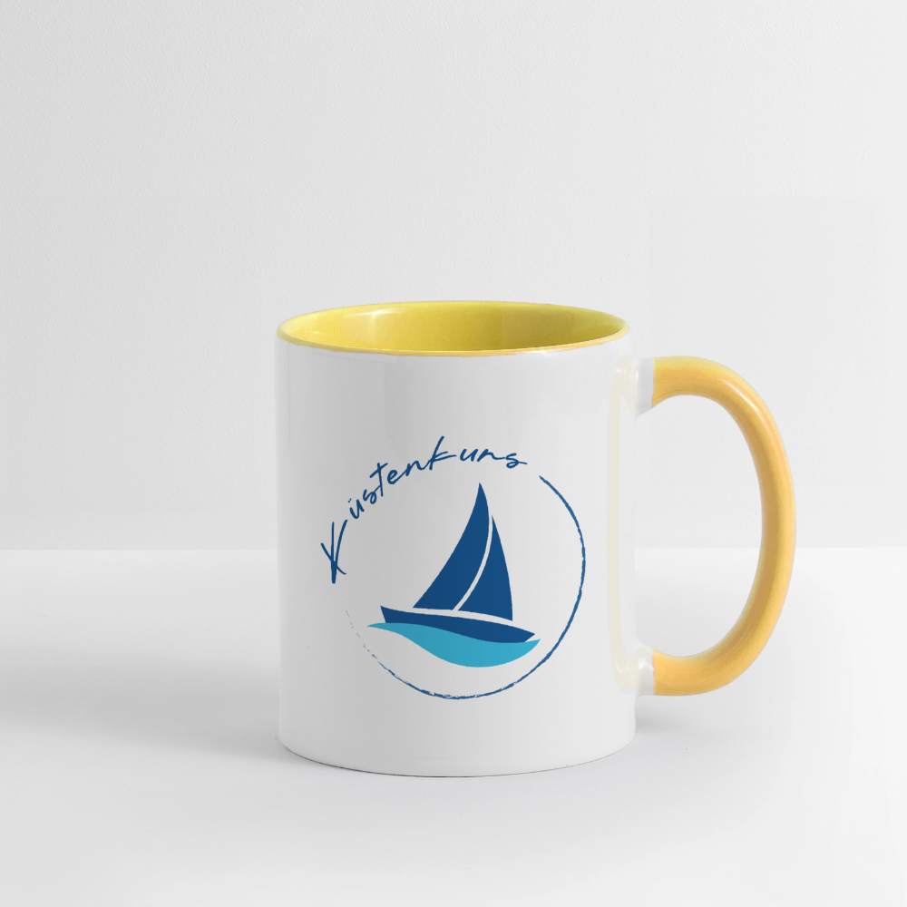Küstenkurs - Tasse zweifarbig - Weiß/Gelb