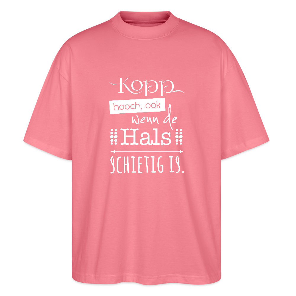 Unisex Oversize Bio-T-Shirt - Kopp hooch (weiss) - Pink 