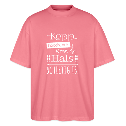 Unisex Oversize Bio-T-Shirt - Kopp hooch (weiss) - Pink 