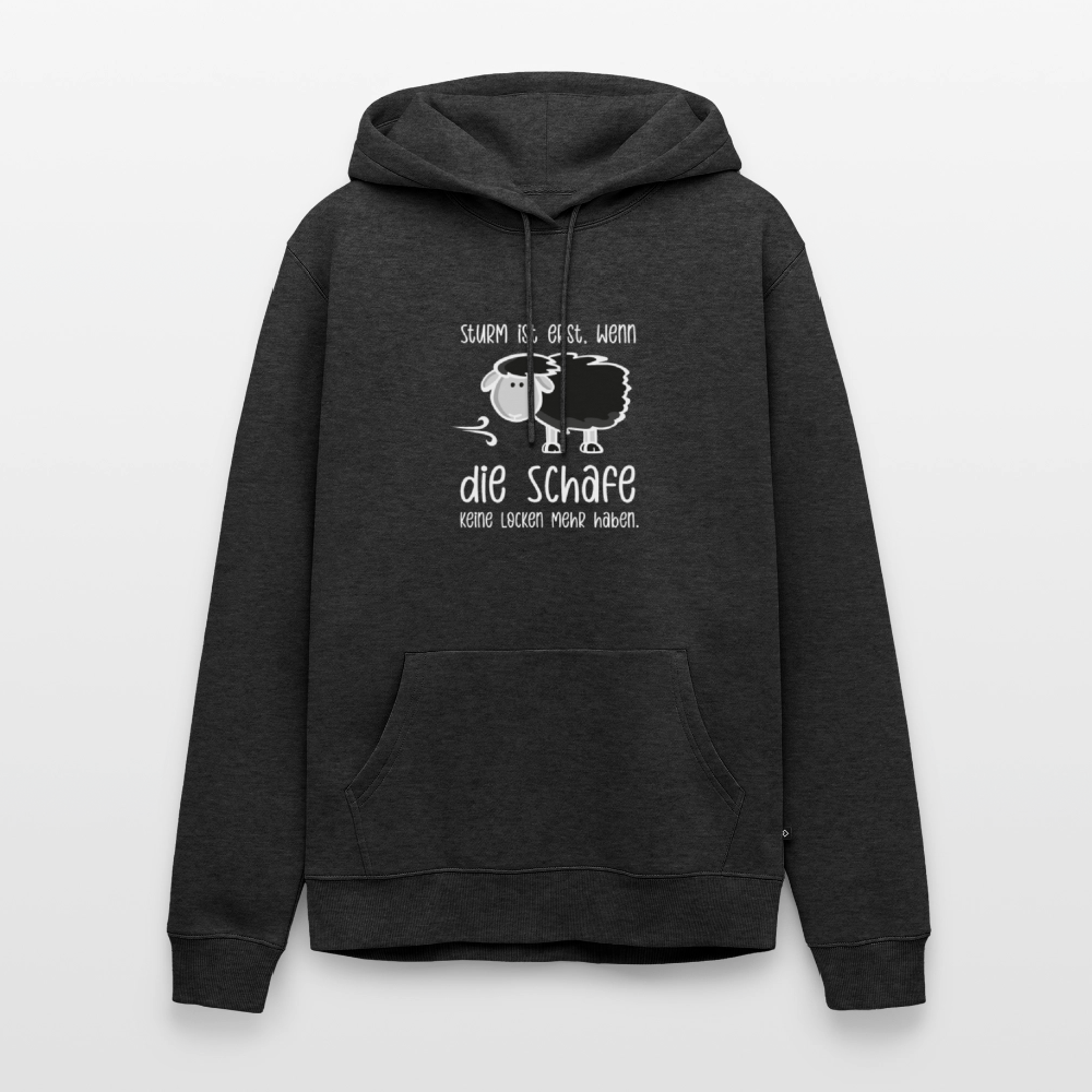 Herren Premium Hoodie - Schaf (weiss) - Anthrazit meliert