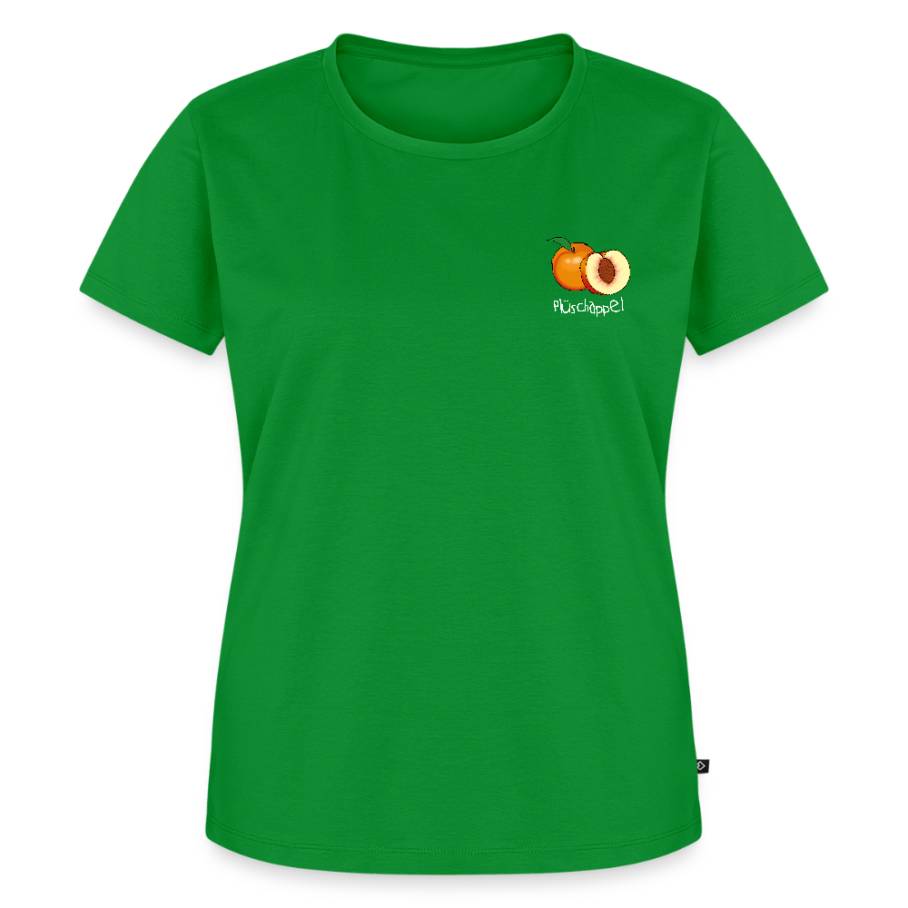 Damen Premium Bio T-Shirt - Plüschappel (weiß) - Grün
