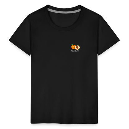 Kinder Premium T-Shirt - Plüschappel (weiss) - Schwarz