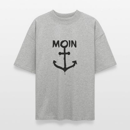 Unisex Oversize Bio-T-Shirt - Moin Anker - Grau meliert