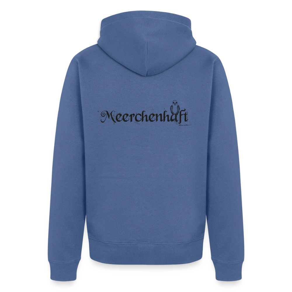 Meerchenhaft Herren Premium Kapuzenjacke im nordischen Stil - Taubenblau