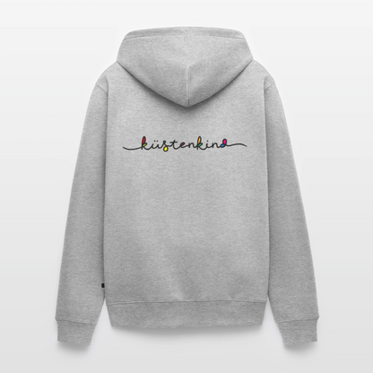 Herren Premium Kapuzenjacke - Küstenkind - Grau meliert