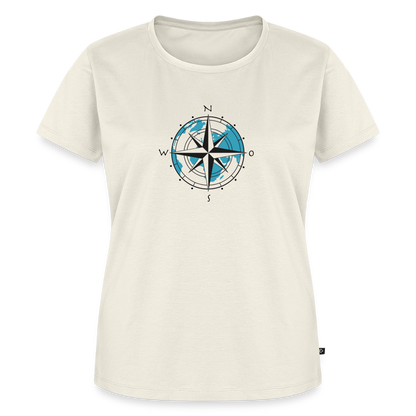 Damen Premium Bio T-Shirt - Kompass - Naturweiß