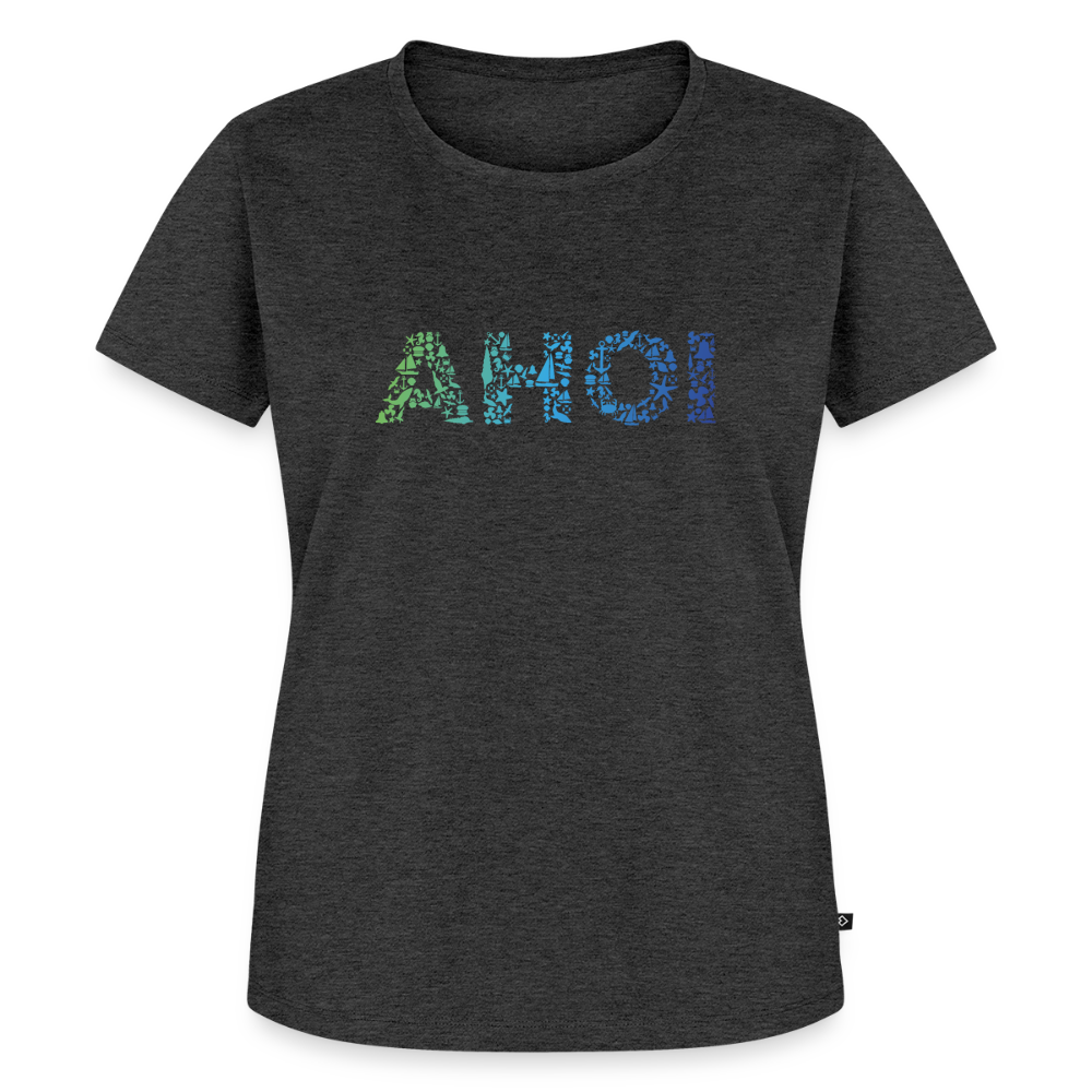 Damen Premium Bio T-Shirt - Ahoi doodles - Anthrazit meliert