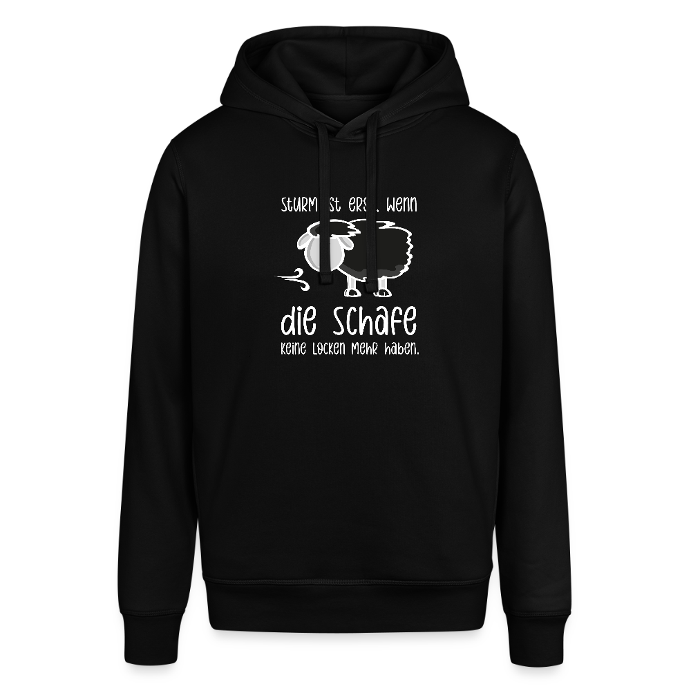 Unisex Bio-Hoodie - Schaf (weiss) - Schwarz