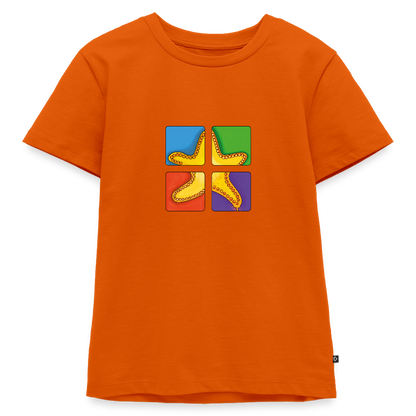 Kinder Premium T-Shirt - Seestern - Orange 