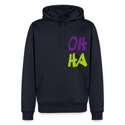 Herren Premium Hoodie - Oh ha - Navy
