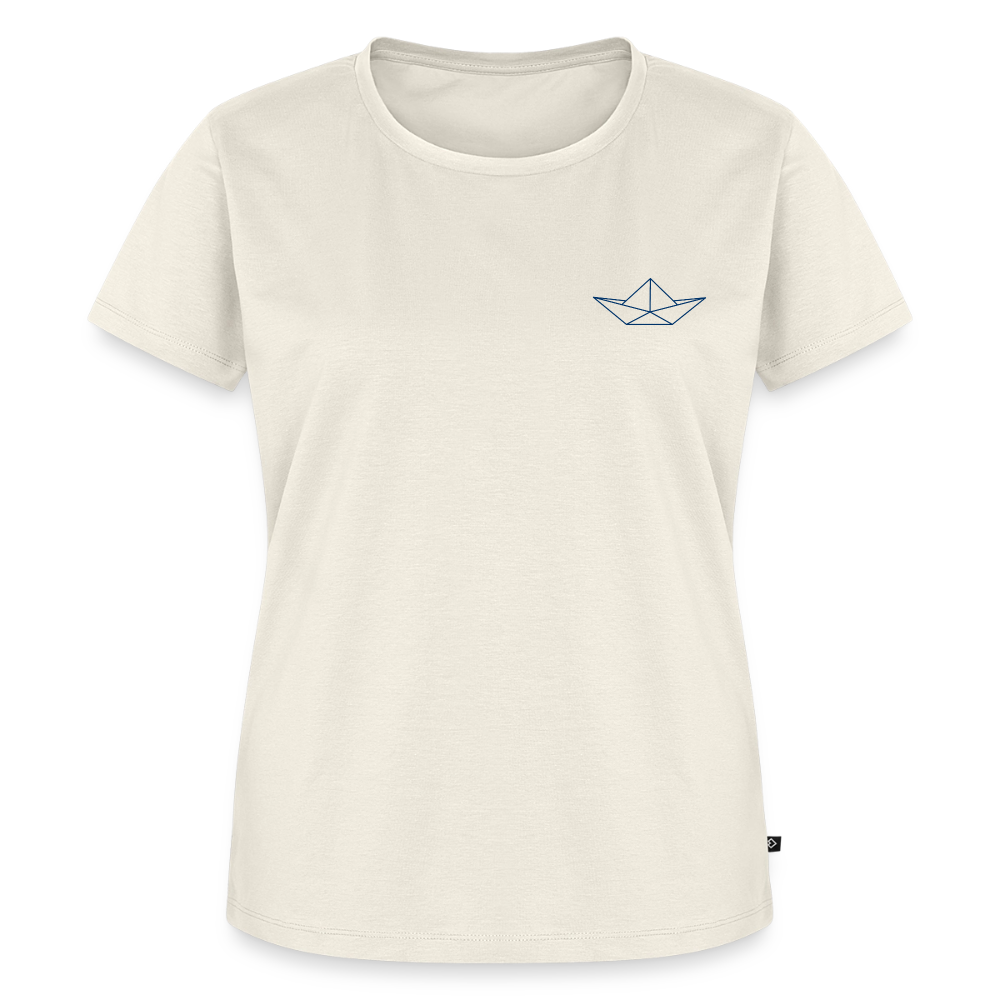 Damen Premium Bio T-Shirt - Origami Boot - Naturweiß