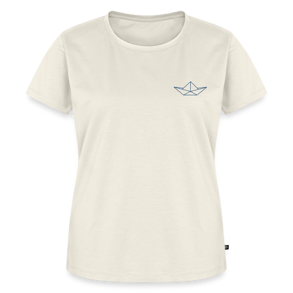 Damen Premium Bio T-Shirt - Origami Boot - Naturweiß