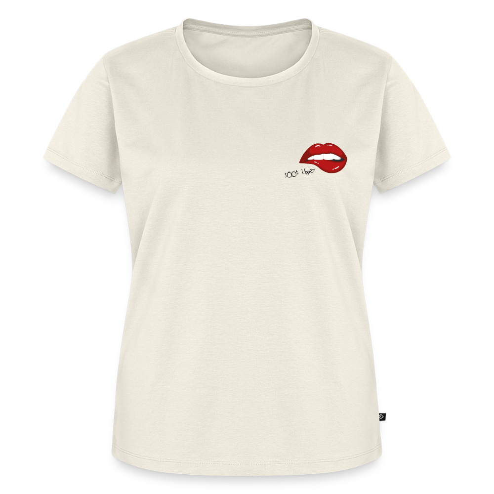 Damen Premium Bio T-Shirt - sööt Lippen - Naturweiß