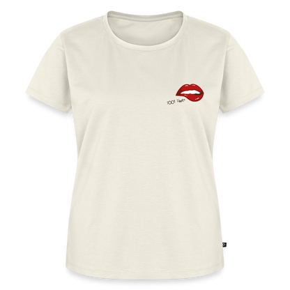 Damen Premium Bio T-Shirt - sööt Lippen - Naturweiß