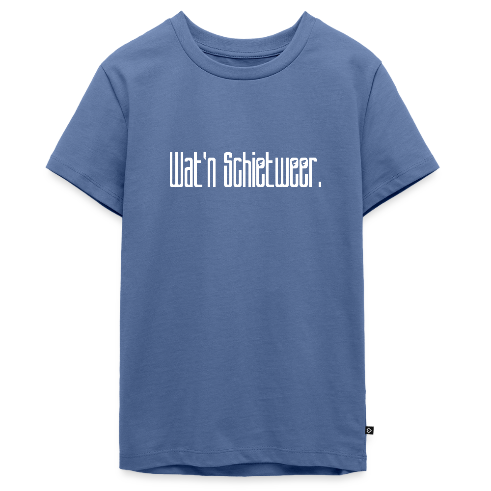 Teenager Premium T-Shirt - wat'n Schietweer (weiss) - Taubenblau