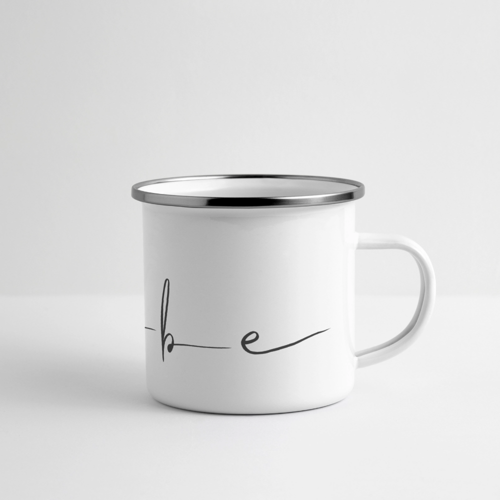 Ebbe - Panorama Emaille-Tasse - Weiß