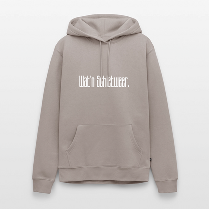 Herren Premium Hoodie - wat'n Schietweer (weiss) - Taupe