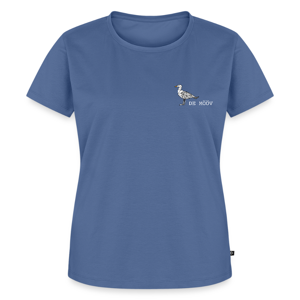 Damen Premium Bio T-Shirt - de Mööv (weiss) - Taubenblau