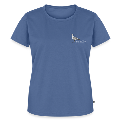 Damen Premium Bio T-Shirt - de Mööv (weiss) - Taubenblau