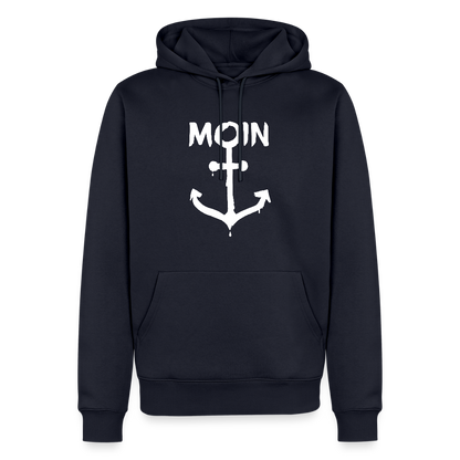Herren Premium Hoodie - Moin Anker (weiss) - Navy