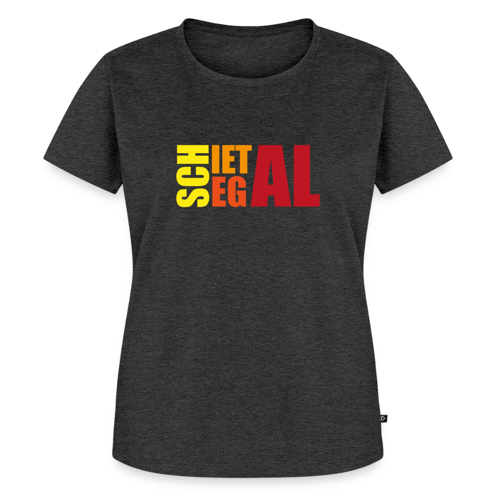 Damen Premium Bio T-Shirt - Schietegal - Anthrazit meliert