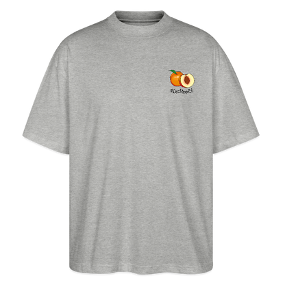 Unisex Oversize Bio-T-Shirt - Plüschappel - Grau meliert