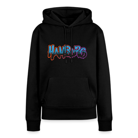 Damen Premium Hoodie - Hamburg - Schwarz