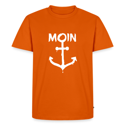 Herren Premium Bio T-Shirt - Moin Anker (weiss) - Orange 