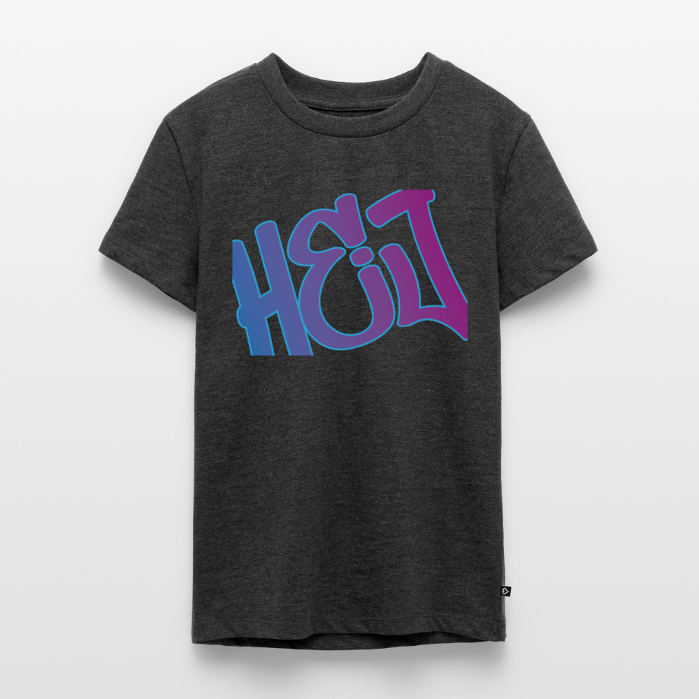 Teenager Premium T-Shirt "Hej" - Anthrazit meliert
