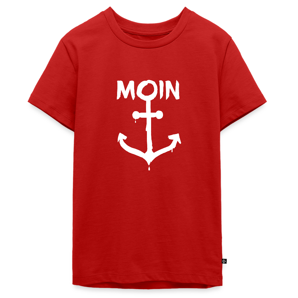 Teenager Premium T-Shirt - Moin Anker (weiss) - Rot