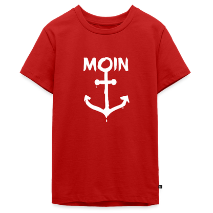 Teenager Premium T-Shirt - Moin Anker (weiss) - Rot